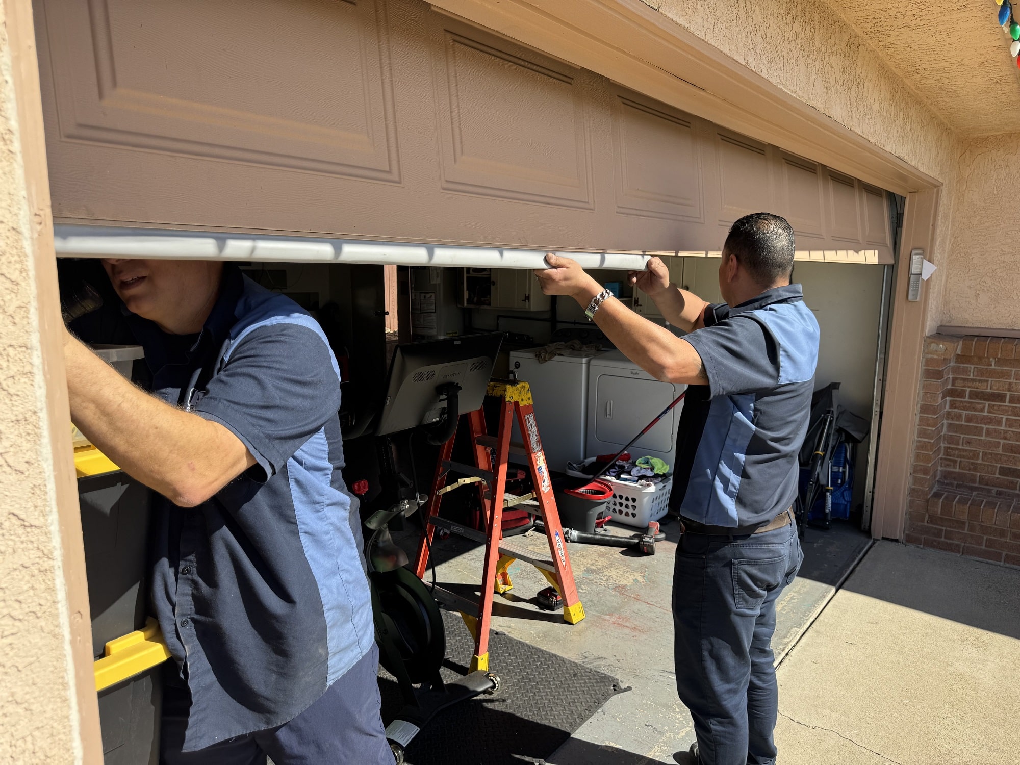 Garage door installation.