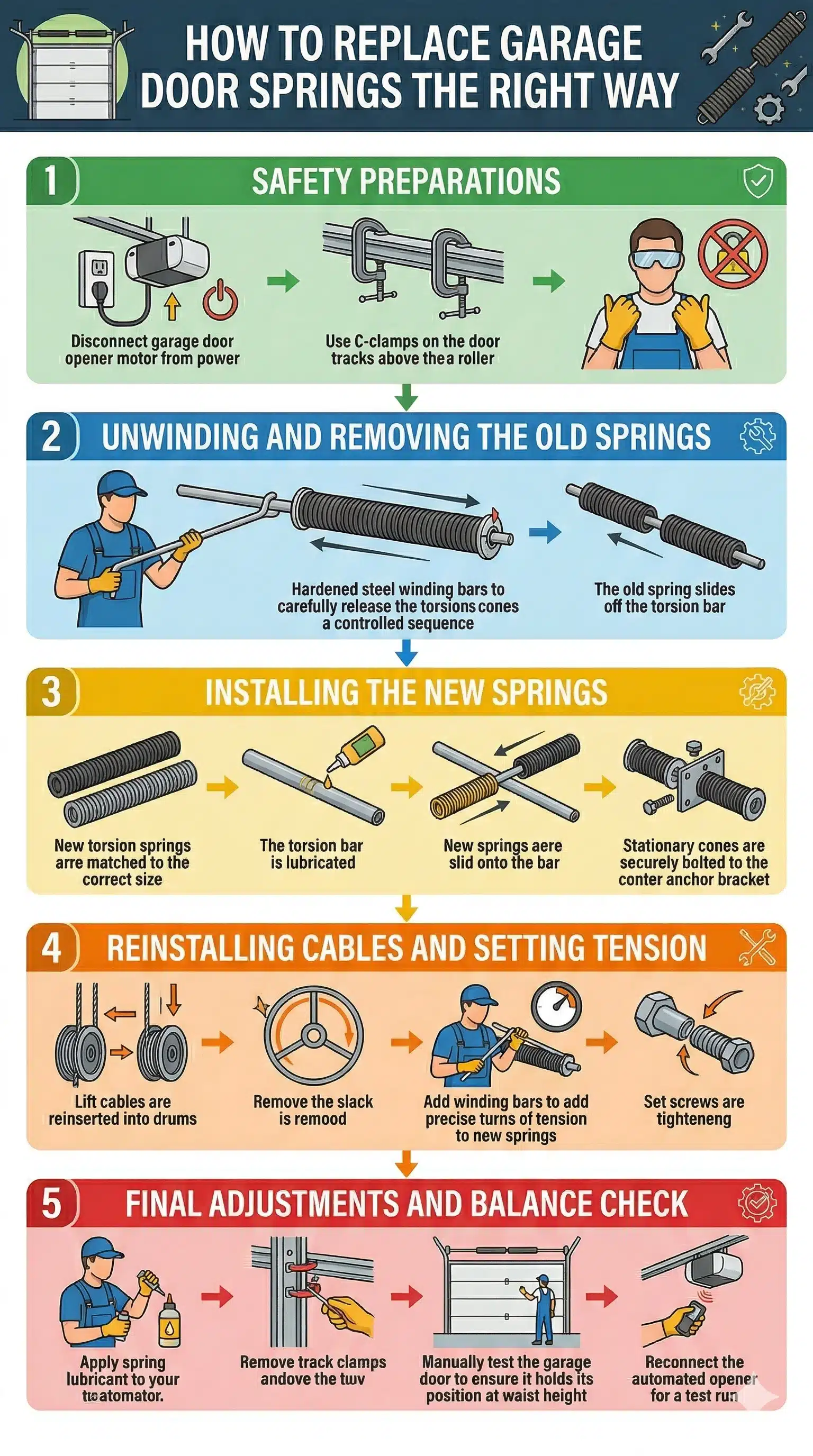 How Garage Door Spring Replacement Is Done the Right Way