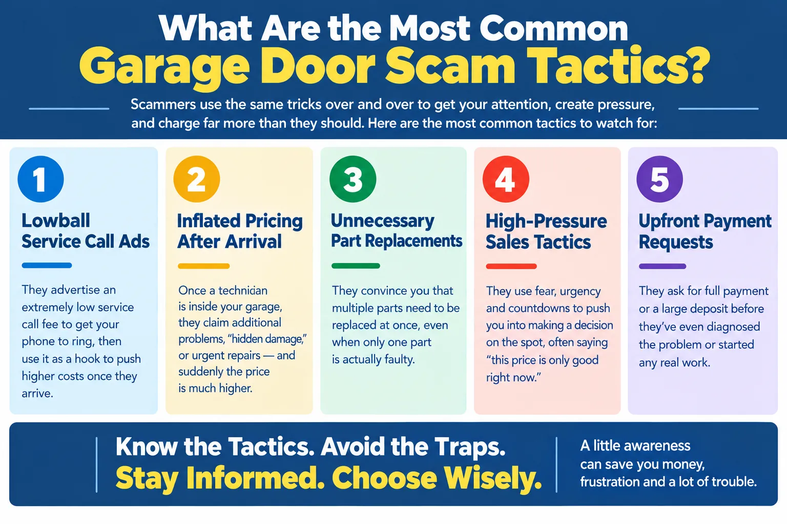 What Are the Most Common Garage Door Scam Tactics?